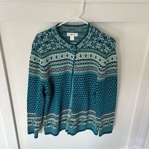 Christopher Banks Women's Petite Large Cotton Winter Cardigan Sweater